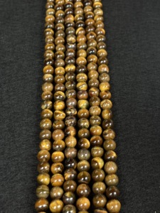 Perles rondes polies en œil de tigre multicolores de haute qualité pour la fabrication de bracelets DIY 4/6/8/10mm - Product Image 6