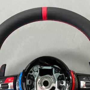 Volante de Coche Personalizado de Fibra de Carbono con Cuero Rojo y Azul para <span class=keywords><strong>BMW</strong></span> F70 E71 F31 F32 X5 X6 F01 F07 F20 F22 F25 <span class=keywords><strong>320</strong></span> F10 F30 E90 - Product Image 5