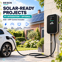 BESEN Chargeur mural EV à équilibrage de charge dynamique 11kW Station de charge EV montée au sol avec câble IEC62196 de 5 mètres