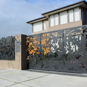 Trang trí hiện đại laser cắt riêng tư hàng rào Màn hình thép nhôm đục gió phá vỡ hàng rào - Product Image 3