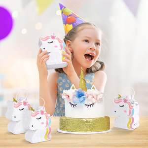 3pcs Licorne Mini Rainbow Licorne Décorations d'anniversaire Fournitures Petite Licorne <span class=keywords><strong>Pinata</strong></span> Petite <span class=keywords><strong>Pinata</strong></span> suspendue Party Favors - Product Image 4