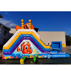 Château <span class=keywords><strong>gonflable</strong></span> combiné avec piscine pour enfants, jeux sportifs, <span class=keywords><strong>prix</strong></span> de gros à Shanghai - Product Image 2
