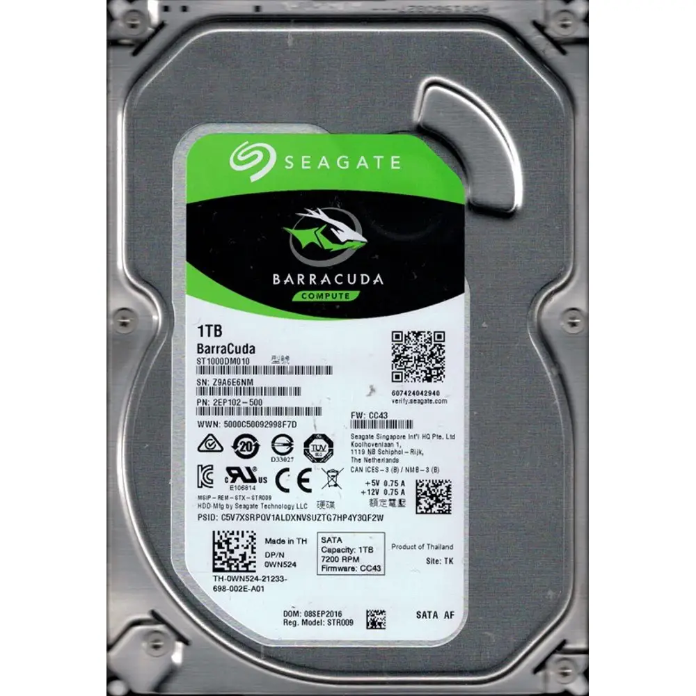 Per il prezzo all'ingrosso originale Seagate BarraCuda ST1000DM010 1TB SATA 6G 3.5 pollici 7.2K HDD Hard disk drive per Desktop