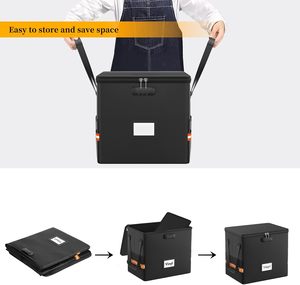 Chống Nước & Chống Cháy Có Thể Gập Lại Vinyl Ghi Lưu Trữ Hộp Nhỏ Album Organizer Với Khóa Cho <span class=keywords><strong>CD</strong></span> Lưu Trữ - Product Image 3