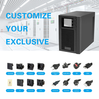 UPS en Línea de Doble Conversión de 2kVA, Onda Sinusoidal Pura, Alta Frecuencia, PF1, Fuente de Alimentación de Respaldo Estable para Servidores y Sistemas Informáticos