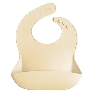 Hot Selling Silicone Baby Bib Adjustable Sizes High Quality BPA Free Food Grade Soft Waterproof Silicone Baby Bib