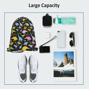 Lager Capacidad Durable Animal Dibujos animados Durable Moda Bolsa con cordón para niños Niñas Damas - Product Image 3