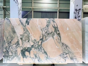 Lastre di marmo rosa affumicato pietra naturale venata di lusso per Villa Hotel progetto controsoffitto, pavimento, rivestimento di parete isola - Product Image 2