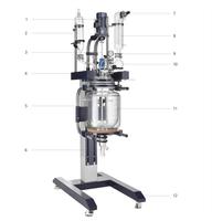 Tiandi 100L réacteur en verre à double couche rotatif et élévateur à alimentation électrique verre à haute teneur en borosilicate 3.3