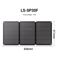 Panneau solaire portable 30 W | Panneaux photovoltaïques portables étanches IP67 de 30 watts pour chargement solaire de téléphone en sac à dos extérieur