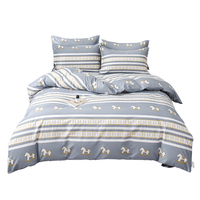 Vente en gros de draps de lit personnalisés en coton 100% - Ensemble de literie 4 pièces - Housse de couette - Taille King Size - Taille Queen Size - Taille Full - Super doux - Luxe