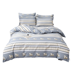 Vente en gros de draps de <span class=keywords><strong>lit</strong></span> personnalisés en coton 100% - Ensemble de literie 4 pièces - Housse de couette - Taille King Size - Taille Queen Size - Taille Full - Super doux - Luxe - Product Image 5