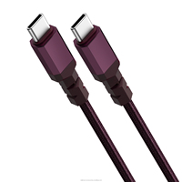 Câble de charge rapide USB C vers USB C BB08-2PD 100W 2m6.6ft 5A en nylon tressé extra long avec E-Marker pour tablette et smartphone, durable