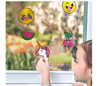 Kit artisanal pour fenêtre d'enfants, peinture à base d'eau, amovible sur des plaques lisses, bricolage