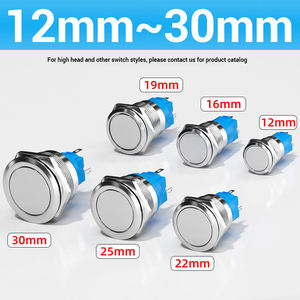 Mini IP67 Kim Loại Chống Thấm Nước <span class=keywords><strong>Push</strong></span> <span class=keywords><strong>Button</strong></span> Chuyển 3A 250V LED Ánh Sáng 12-22Mm Trong Nhà Ngoài Trời Chiếu Sáng - Product Image 2