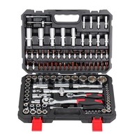 Ensemble de 150 pièces de clés à cliquet et clés mixtes en fer de haute qualité de 1/2, 3/8 et 1/4 pouces pour la réparation automobile, kit d'outils à main OEM