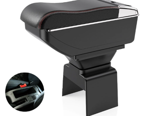 Accoudoir central en <span class=keywords><strong>cuir</strong></span> avec boîte de rangement ABS, porte-gobelet et port USB pour l'intérieur de voiture de style professionnel - Product Image 3