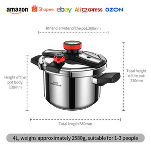 <span class=keywords><strong>Olla</strong></span> a Presión para Uso Doméstico 4L/6L/8L <span class=keywords><strong>de</strong></span> <span class=keywords><strong>Acero</strong></span> <span class=keywords><strong>Inoxidable</strong></span> - Product Image 6