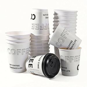 Gobelet à café en papier de qualité supérieure, écologique, à double paroi, avec logo personnalisé, 8 oz, 12 oz, 16 oz, jetable, de qualité alimentaire, pour les magasins de thé au lait - Product Image 1