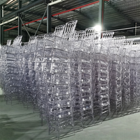 Chaise Chiavari transparente en acrylique pour événements, vente en gros pour hôtels, banquets et mariages