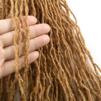 Offerta Speciale: Dreadlocks in Capelli Brasiliani Remy, Stile di Moda, 100% Fatti a Mano, Estensioni Inter Curly Locs per Donne di Colore