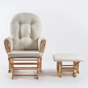 Popular Modern <b>Nursery</b> <b>Chair</b> Solid Wooden <b>Rocking</b> <b>Chair</b> Glider <b>Chair</b> with Ottoman - Product Image 1