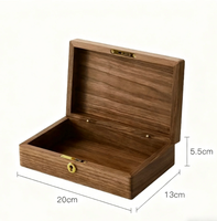 Caja Organizadora de Joyas de Madera de Nogal con Cerradura, Hecha a Mano, para Guardar Recuerdos, Fotos, Anillos, Regalo de Boda