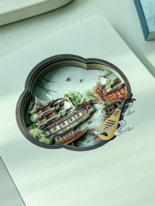 Tùy chỉnh nghệ thuật đặc biệt bìa giấy thành phần máy tính xách tay 19.5*13cm với dễ thương chết cắt cửa sổ trên bìa - Product Image 2