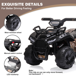 Vehículo <span class=keywords><strong>El</strong></span>éctrico Infantil Tipo ATV, Batería de 6V, Faros Delanteros, <span class=keywords><strong>MP3</strong></span>, USB, Control de Volumen, <span class=keywords><strong>El</strong></span> <span class=keywords><strong>Mejor</strong></span> Regalo para Niños y Niñas de 18 a 36 Meses, Color Negro - Product Image 4