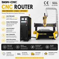 Máquina Fresadora CNC de Alta Precisión en Negro y Amarillo para Tallado y Corte de Madera en Fábricas de Muebles de Bangladesh