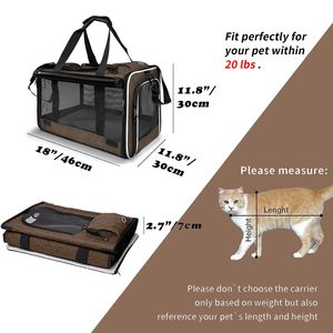 Büyük Kedi için Evcil Hayvan Taşıma Sırt Çantası Yumuşak Kenarlı Hayvan Seyahat Çantası Orta Boy Kedi 20lbs Yıkanabilir Küçük Köpek Yavrusu 10 Lbs - Product Image 6