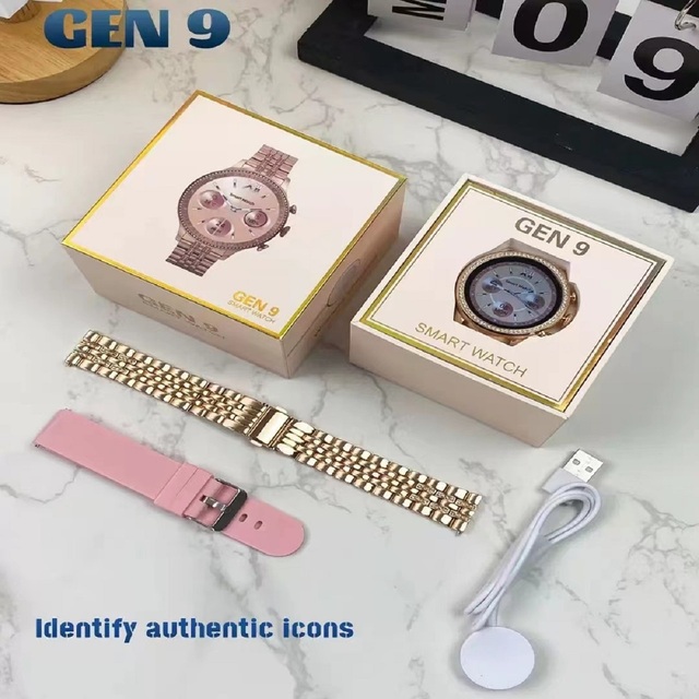 Popular GEN9 Golden Screen Smart Watch Female IP67 Waterproof BT Smartwatch Heart Rate Blood Pressure Monitor Sleep Tracker