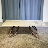 Nouveau Design nordique contemporain Table basse ensemble de luxe en céramique
