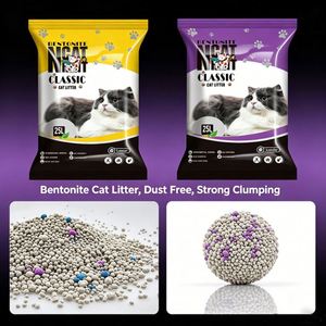 Litière pour chat en bentonite sphérique, forte absorption, 99 % sans poussière, contrôle des odeurs, vente en gros - Product Image 1