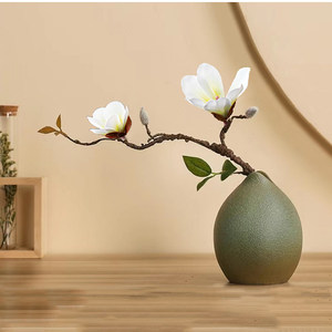 Vaso da scrivania per ufficio, per <span class=keywords><strong>fiori</strong></span> artificiali, idroponici, decorazione minimalista, per piante verdi da tavolo e casa, di alta gamma, a bocca stretta - Product Image 2