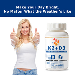 Factory Wholesale Herbal Supplements with Vitamin K2 D3 Dietary Supplement 120 Capsules to Modulates Immune Responses Capsules - Product Image 2