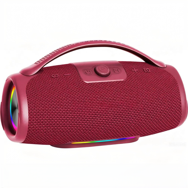 High Power Wireless Outdoor Speaker 4 Driver System Dual Subwoofer 5.3 RGB Light Portable Handheld Carrying Handle