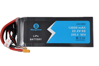 Sinxpower OEM FPV Baterai Solid State LiCoO2 6S 22.2V 12000mAh Kapasitas Tinggi Tingkat Pengosongan 25C Garansi 12 Bulan 800 Siklus