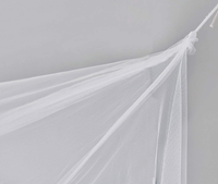 Moustiquaire de lit rétractable en polyester à 2 supports, sans installation, pour chambre à coucher, vente en gros