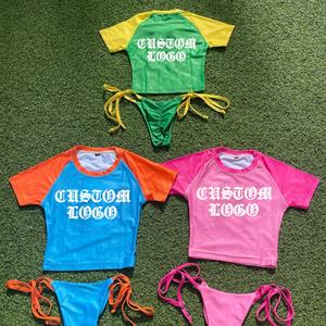 Trajes de Baño de Diseñador con Logotipo 3D Personalizado, Bikini de Dos Piezas, Trajes de Baño de Marca Famosa - Product Image 3