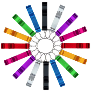 カスタマイズロゴプロモーションミニポータブルLlaveroキーチェーンキーリングポケット金属アルミニウムビール瓶栓抜き - Product Image 4