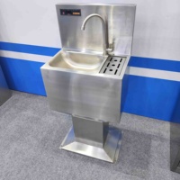 Évier à main en acier inoxydable 304, réservoir de 5 L, stérilisation à l'eau chaude 100°C pour couteaux utilisés dans les usines alimentaires et les usines de transformation de viande