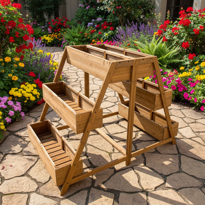 Maceta de jardín escalonada de <span class=keywords><strong>madera</strong></span> Maceta de <span class=keywords><strong>madera</strong></span> Cama de jardín elevada - Product Image 2