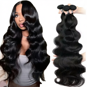 Extensiones de Cabello Humano Remy Vietnamita Ondulado, Paquetes de Cabello Virgen para Tejer, Extensiones de Cabello Grueso para Salones y Pedidos Personalizados - Product Image 1
