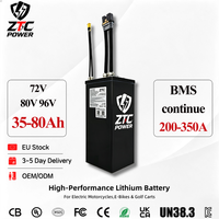 Batterie LiFePO4 1000 Cycles Haute Puissance pour Moto Tout-Terrain 80V80AH 72V65AH 72V80AH Light Bee Talaria Mx5 GPS