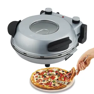Multifunction Electric 12" Pizza Pan Maker High Temp with Viewing Window 30Mins Cook Time Pizza Maker Machine
