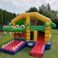 Structure gonflable commerciale crocodile : Combo de jeux gonflables et équipement de terrain de jeu intérieur