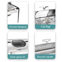 Chauffe-Plats de Luxe YITIAN 9-13L en Acier Inoxydable 201, Plat de Présentation Chafing Dish pour Buffets et Traiteurs, Or et Argent, Idéal Hôtels & Restaurants