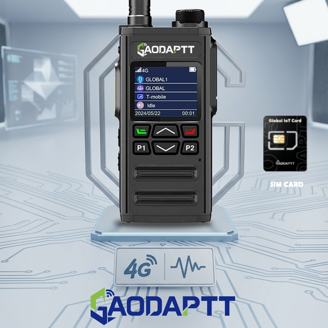 GaodaPTT 4G PoC Radio Global LTE Communication Walkie Talkie 3000mAh Battery Two Way Radio Mobile Intercom Radio with Sim Card