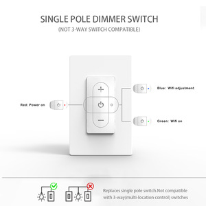 Interrupteur mural intelligent WiFi LEDEAST SDS118 Tuya, taille US, commande vocale avec bouton, compatible avec Alexa et <span class=keywords><strong>Google</strong></span> <span class=keywords><strong>Home</strong></span> - Product Image 2